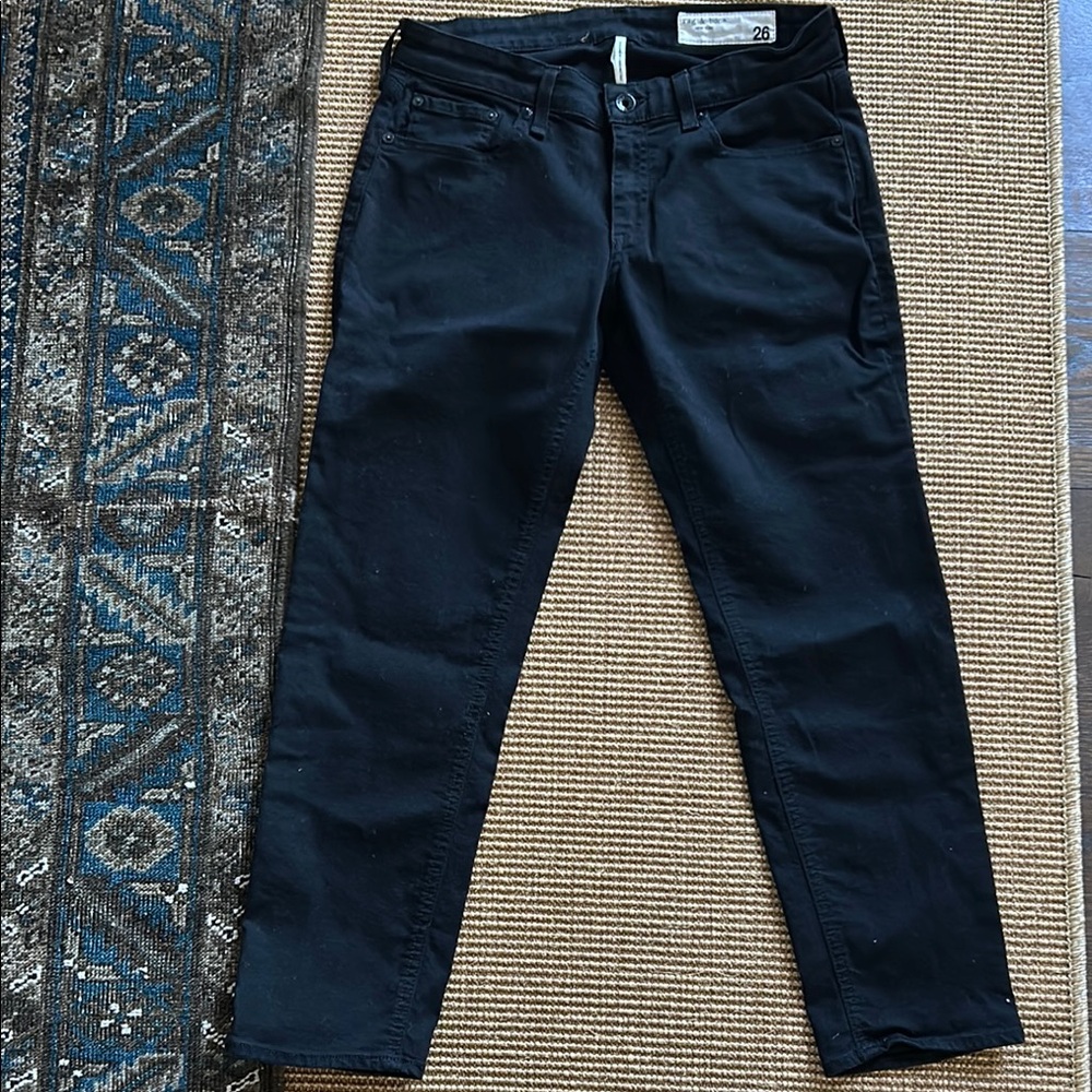 rag & bone Black Straight Leg Jeans